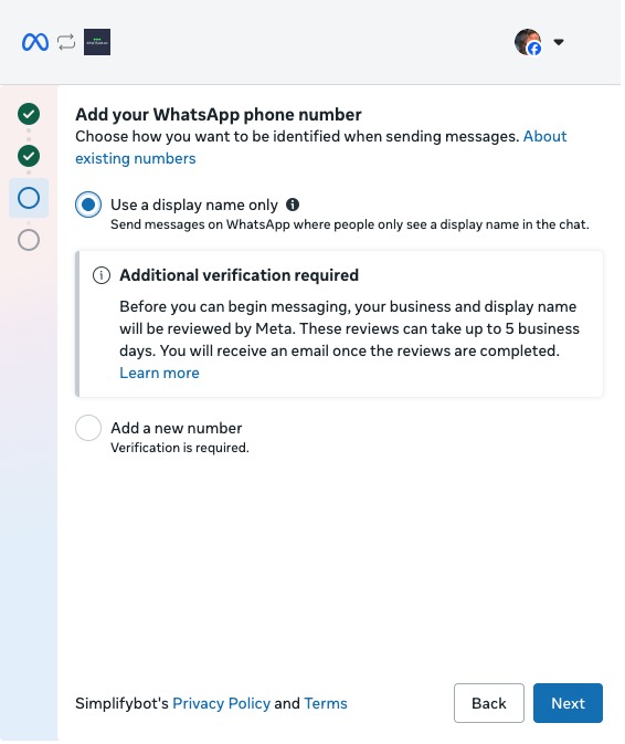 Agent setup in Simplifybot dashboard